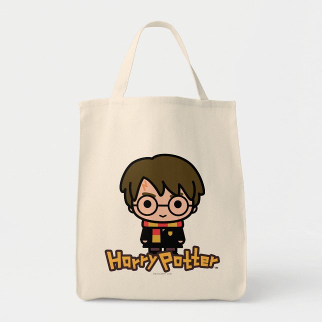 Bolso De Tela Arte de caricaturas de Harry Potter (Frente)
