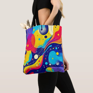 Bolso De Tela Arte de caudal de energía alegre