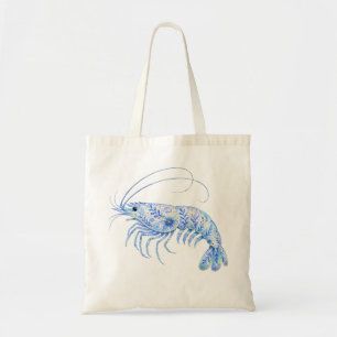 Bolso De Tela Arte de cerámica con tema floral de camarones