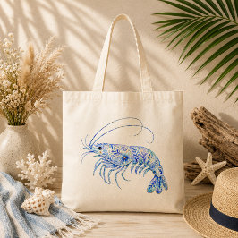 Bolso De Tela Arte de cerámica con tema floral de camarones