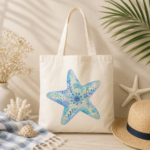 Bolso De Tela Arte de cerámica con tema floral Estrella de mar