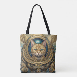 Bolso De Tela Arte de ciberpunk astronauta al gato