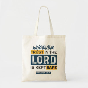 Bolso De Tela Arte de citas bíblicas - Proverbios 29:25 Confía e