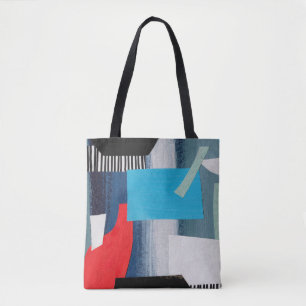Bolso De Tela Arte de collage moderno. Medios mixtos sobre lienz