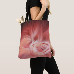 Bolso De Tela Arte de color rosa Lotus elegante abstracto Zen Li