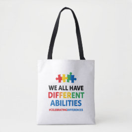Bolso De Tela Arte de Conciencia de Diferentes Habilidades para 