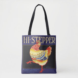 Bolso De Tela Arte de etiqueta de caja de frutas vintage, Hi Ste