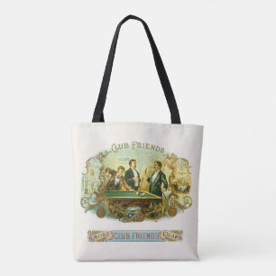 Bolso De Tela Arte de etiqueta de cigarro vintage, Club Friends 