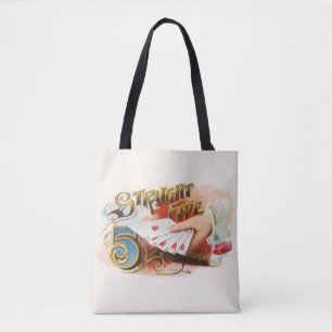 Bolso De Tela Arte de etiqueta de cigarro vintage Straight Flush