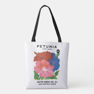 Bolso De Tela Arte de etiqueta de paquete de semillas antiguas,
