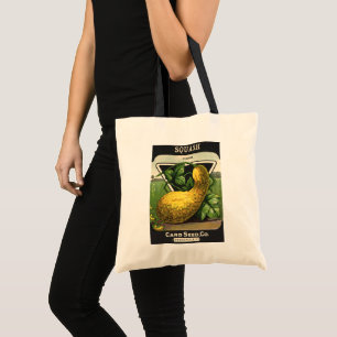 Bolso De Tela Arte de etiqueta de paquete de semillas vintage Ca