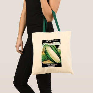 Bolso De Tela Arte de etiqueta de paquete de semillas vintage, m