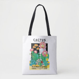 Bolso De Tela Arte de etiqueta de paquete de semillas vintage Pl