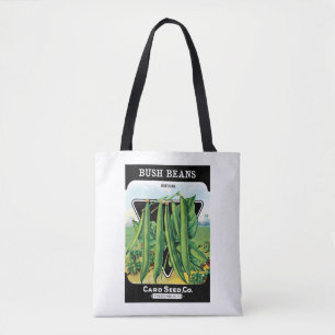 Bolso De Tela Arte de etiqueta de paquete de semillas vintage, v