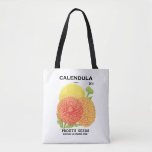 Bolso De Tela Arte de etiquetas de paquetes de semillas antiguas