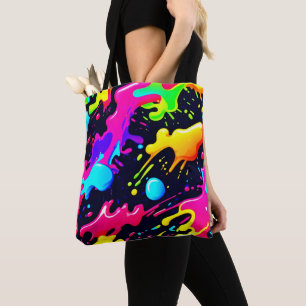 Bolso De Tela Arte de explosión de color líquido abstracto