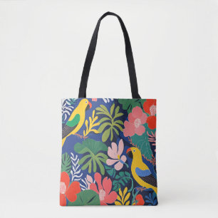 Bolso De Tela Arte de expresionismo moderno en los jardines trop