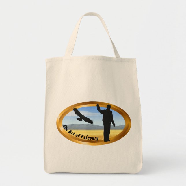 Bolso De Tela Arte de Falconry - Oval (Frente)