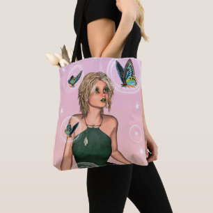 Bolso De Tela Arte de fantasía de hada mariposa brillante