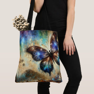 Bolso De Tela Arte de fantasía de mariposa cósmica