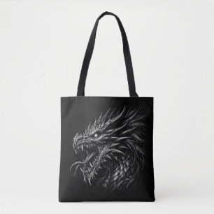 Bolso De Tela Arte de fantasía medieval grunge estilo dragón