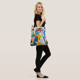Bolso De Tela Arte de Figuras Geométricas Surrealistas Ecléctica