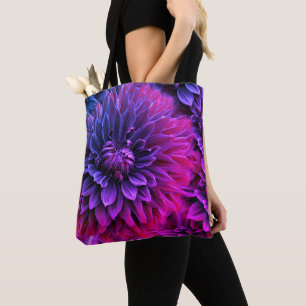 Bolso De Tela Arte de Floración Fractal Vibrante
