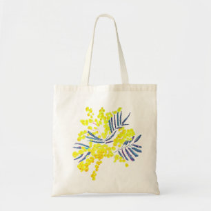 Bolso De Tela Arte de flores amarillas de Mimosa Australia