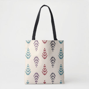 Bolso De Tela Arte de fondo de la hoja étnica. Patrón sin foco e