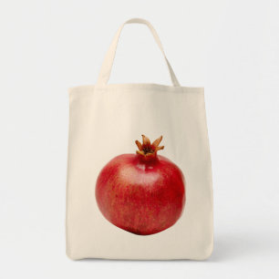 Bolso De Tela Arte de Fruta de Granada Roja Entera Fresca Comida