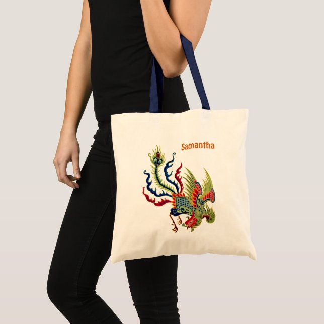 Bolso De Tela Arte de gallo chino personalizado (Anverso (producto))