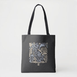 Bolso De Tela Arte de garabatos de vida en el océano costero
