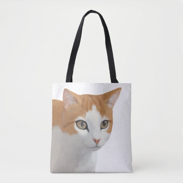 Bolso De Tela Arte de gato ginger adorable (Anverso)