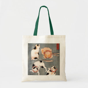 Bolso De Tela Arte de gato japonés vintage