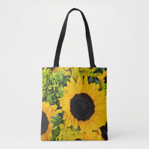 Bolso De Tela Arte de girasol amarillo