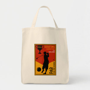 Bolso De Tela Arte de golf clásico de los años 1930