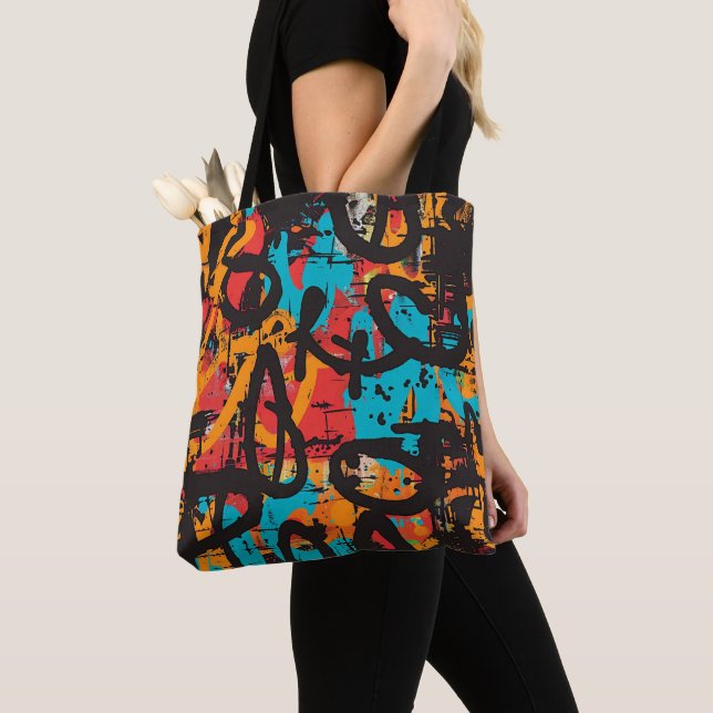 Bolso De Tela Arte de Grafiti (Detalle)