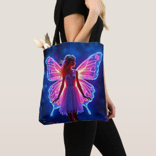 Bolso De Tela Arte de hadas de mariposa mística brillante