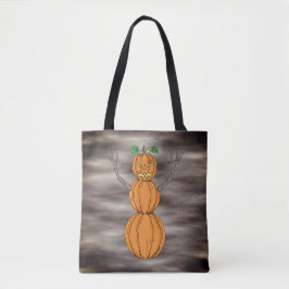 Bolso De Tela Arte de Halloween del hombre de calabaza