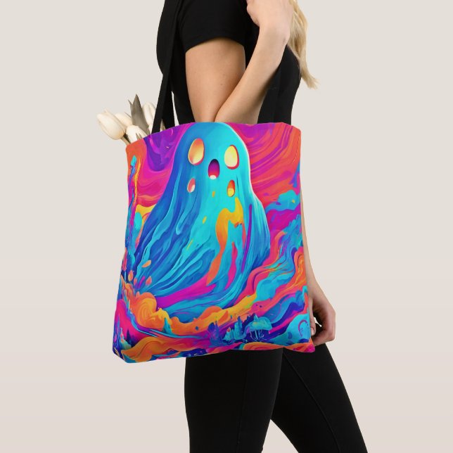Bolso De Tela Arte de Halloween fantasma espectral (Detalle)