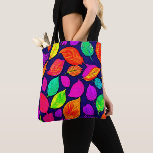 Bolso De Tela Arte de hojas de otoño coloridas