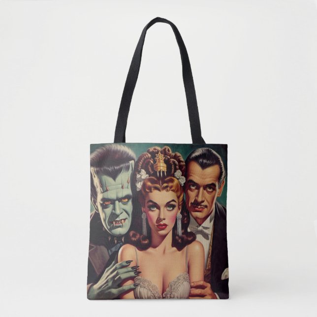 Bolso De Tela Arte de horror espeluznante (Anverso)