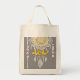 Bolso De Tela Arte de IA de encaje gris soleado 