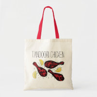 Arte de Ilustracion de comida de pollo de Tandoori