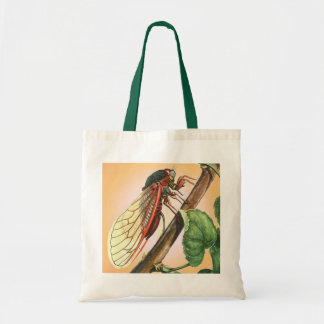 Bolso De Tela Arte de Ilustracion de insectos Cicada
