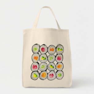 Bolso De Tela Arte de ilustracion de sushi cutáneo
