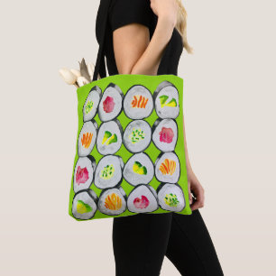 Bolso De Tela Arte de ilustracion de sushi cutáneo