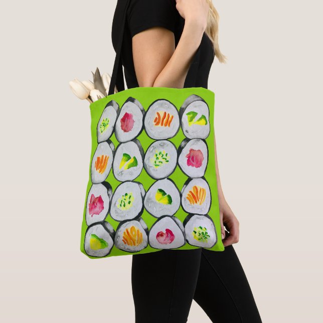 Bolso De Tela Arte de ilustracion de sushi cutáneo (Detalle)