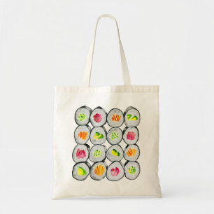 Bolso De Tela Arte de ilustracion de sushi cutáneo