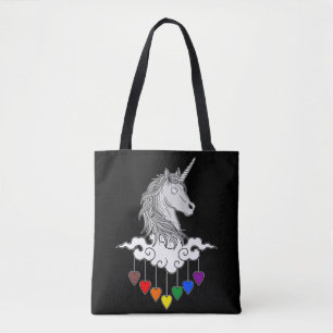 Bolso De Tela Arte de Ilustracion de Unicornio majestuoso
